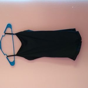 Weissman, navy blue dress with black leotard under, size adult Large